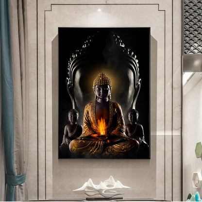 God Buddha Wall Art Canvas On The Wall Canvas Pictures Buddhism Posters Wall Decor