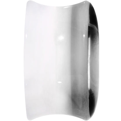 20mm White Black Acrylic Adoring Heart Saddle Plug