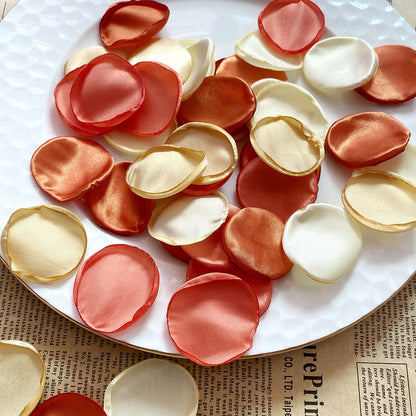 4cm Silk Rose Burnt Edge Petals