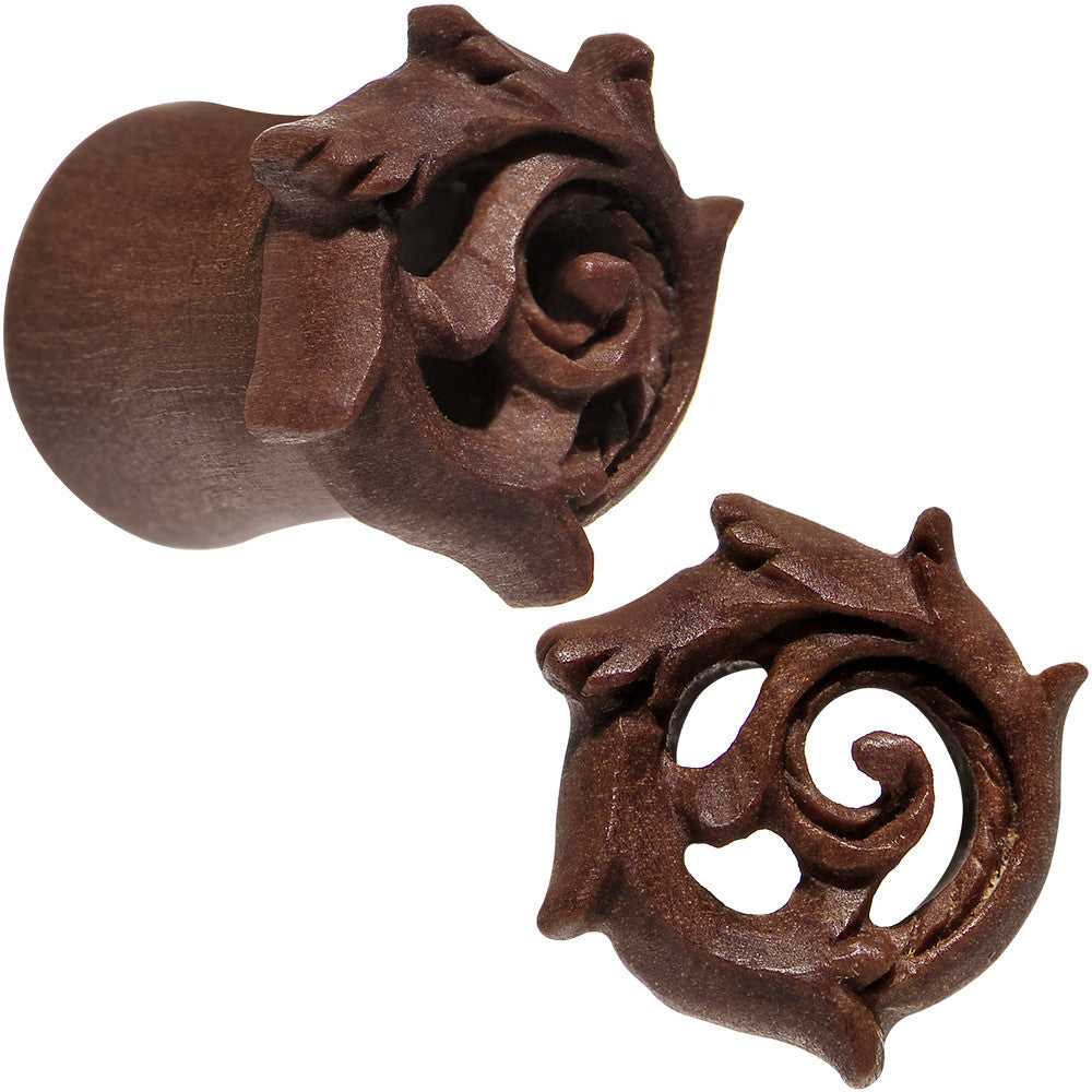 0G Organic Wood Rebirth Hand Carved Plug Set