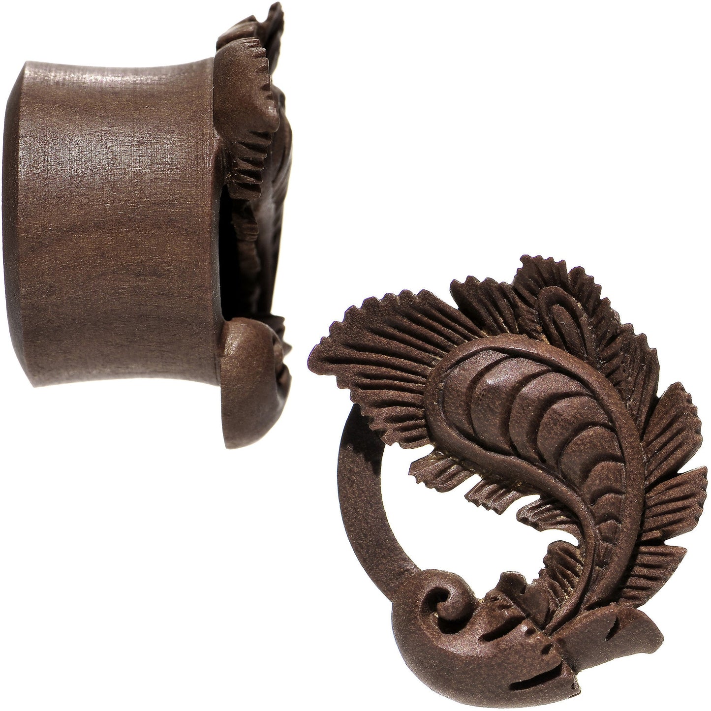 1 inch Organic Wood Heaven's Nectar Hand Carved Plug Set