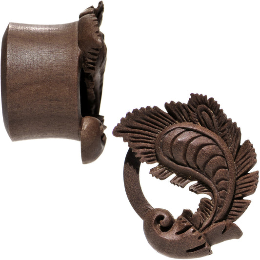 1 inch Organic Wood Heaven's Nectar Hand Carved Plug Set