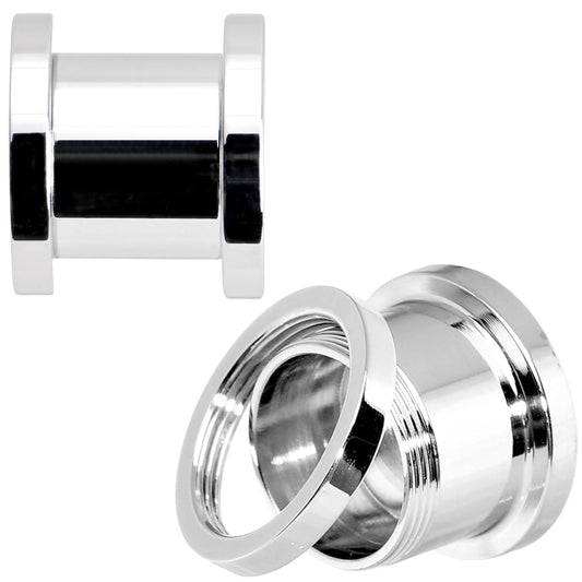 00G Stainless Steel Licensed Captain America Screw Fit Plug Set