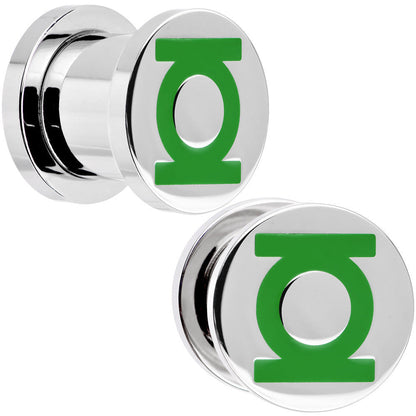 00G Stainless Steel Licensed Green Lantern Screw Fit Plug Set