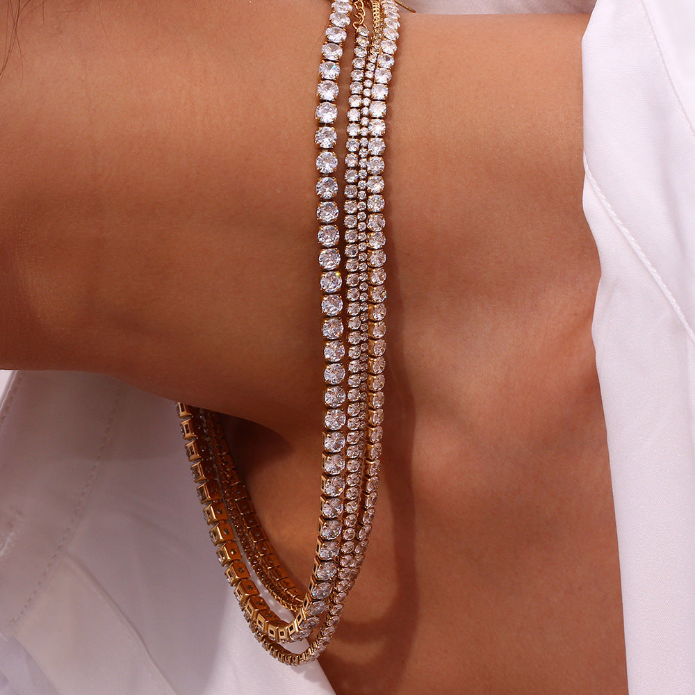 Simple Stainless Steel Bracelet Necklace Ornament