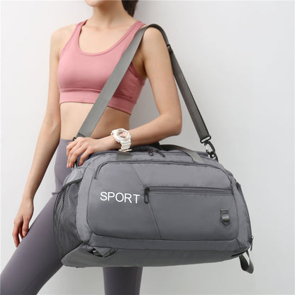 Waterproof Oxford Gym Shoulder Bag with Shoes Compartment