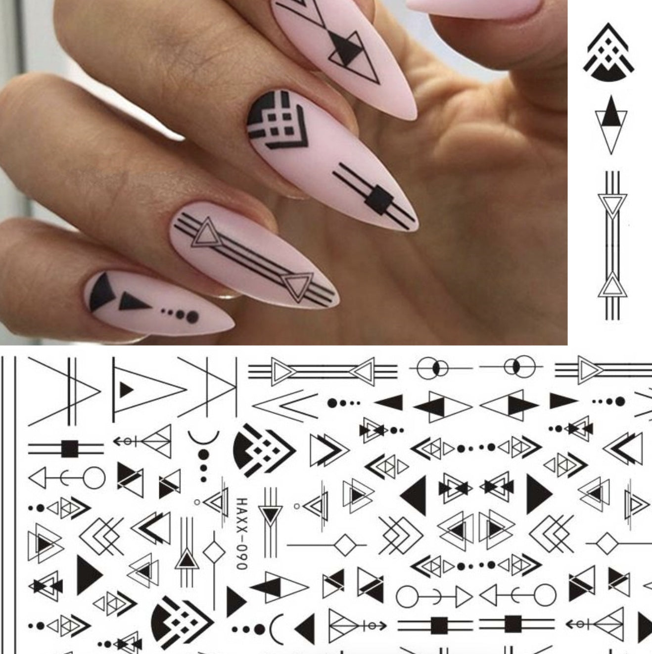 Black Butterfly Nails Stickers White Flower Adhesive