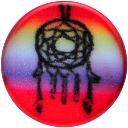 8G Rainbow Acrylic Groovy Dreamcatcher Single Flare Plug