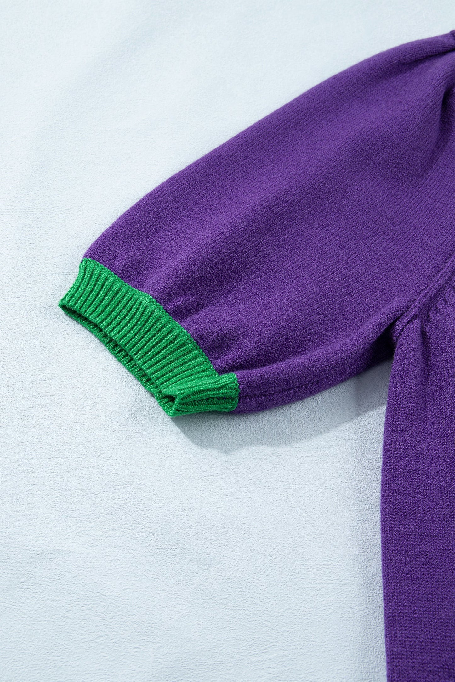 Mardi Gras Tinsel Graphic Short Sleeve Sweater