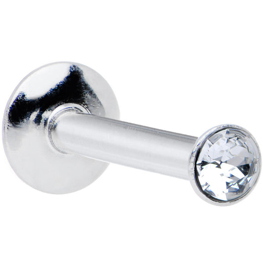 16G 5/16 Handmade Labret Created with Crystals 2.5mm