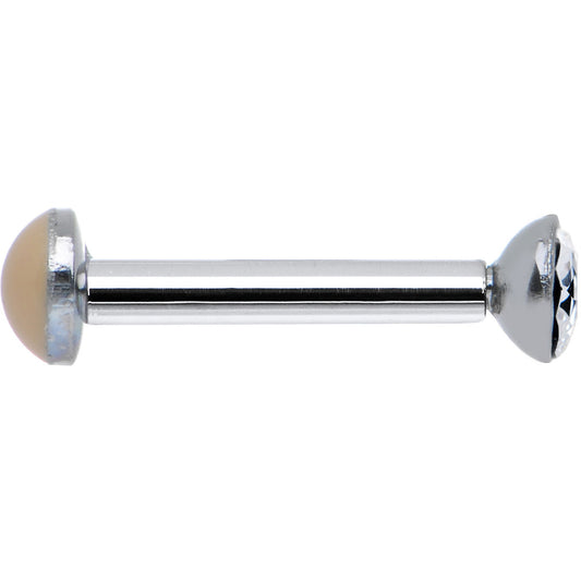 18G 1/4 Handmade Labret Created with Crystals 2.5mm