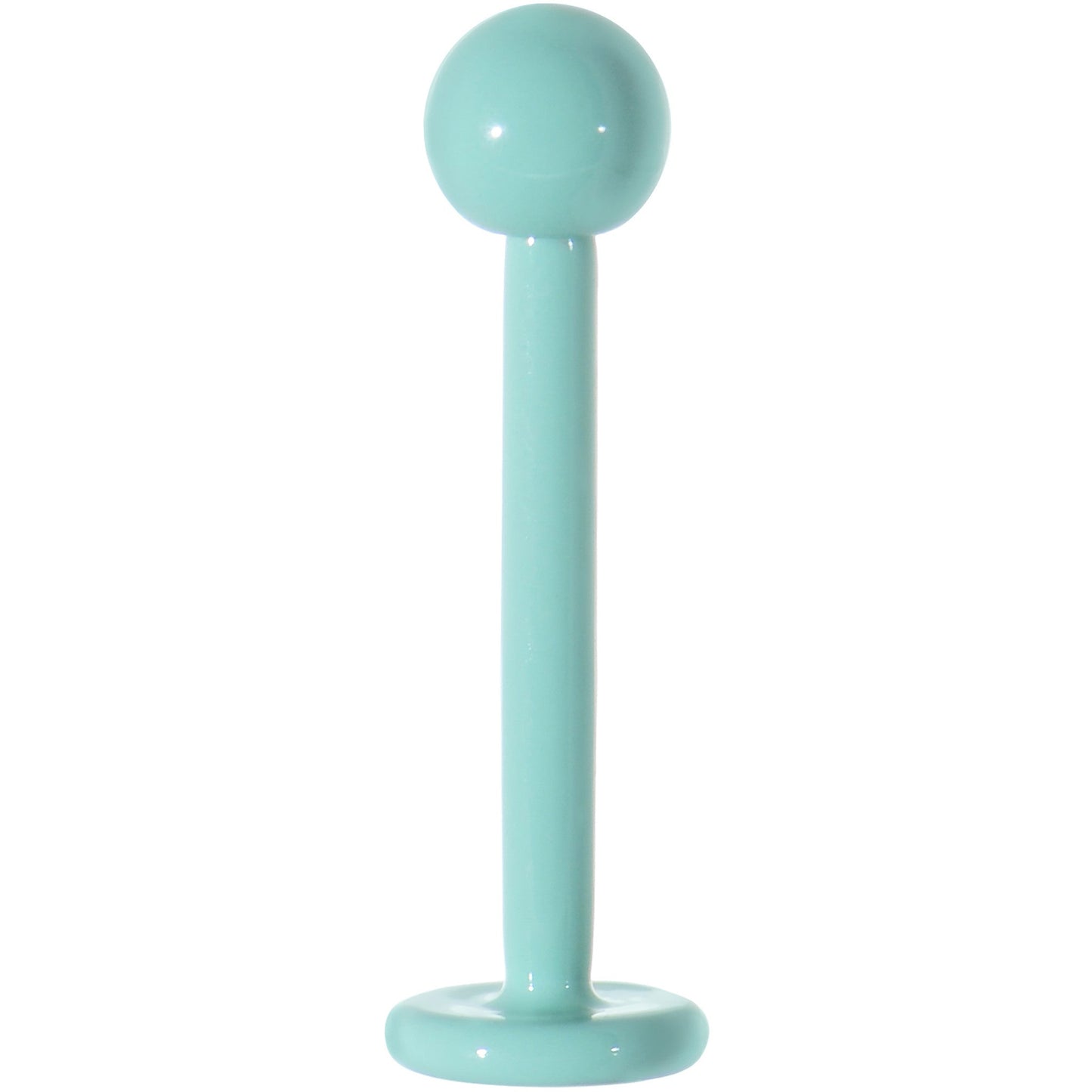 16G 3/8 Mint Green Ceramic Coated Labret Monroe