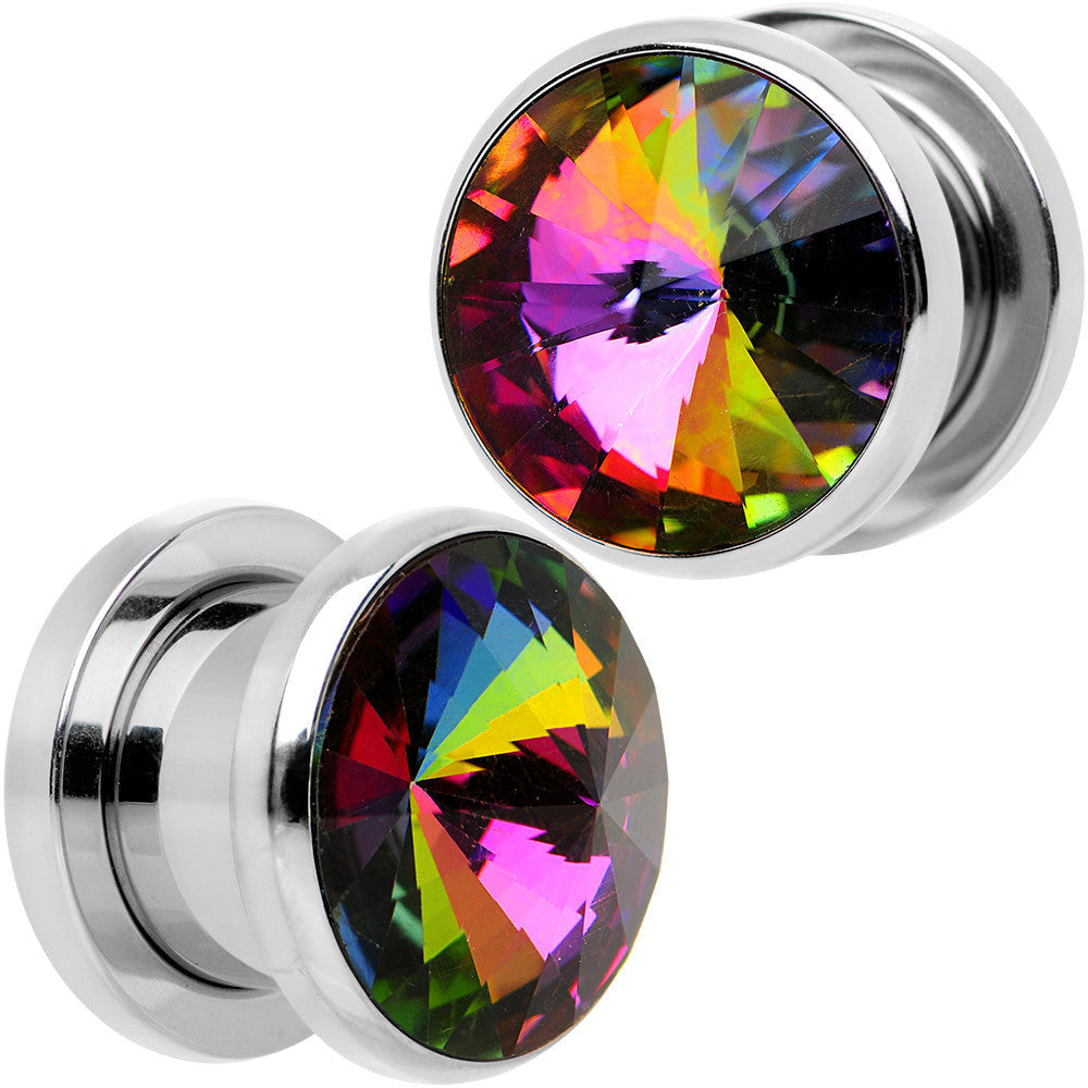 00G Stainless Steel Vitrail Medium Screw Fit Plug Set