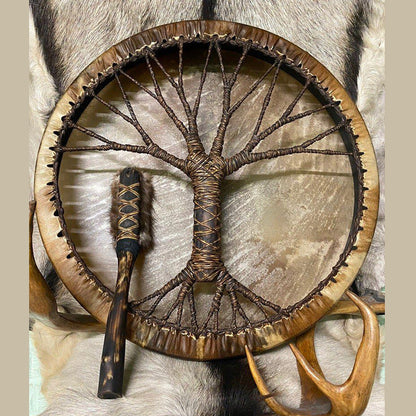 Handmade Shaman Drum - Tree of Life Design
