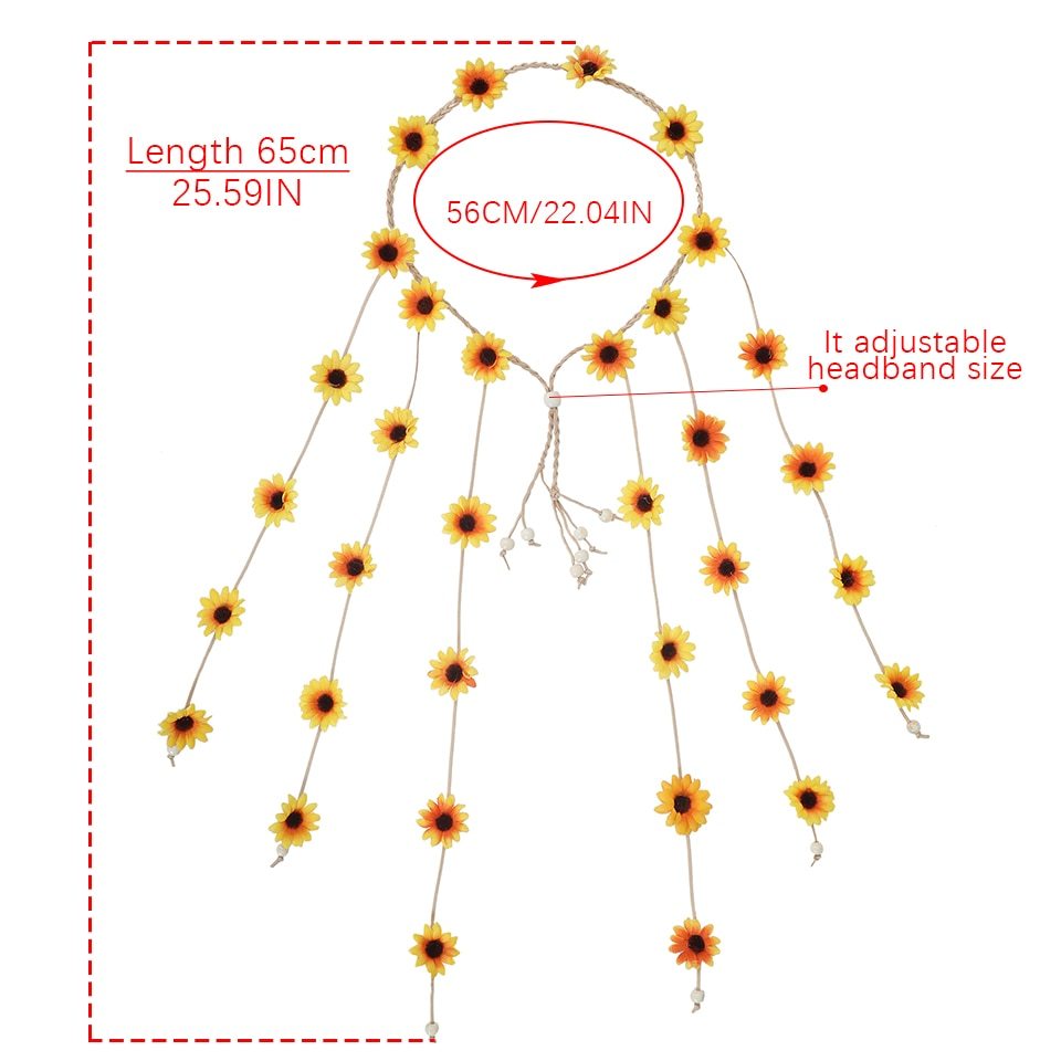 Bohemian Daisy Flower Headband