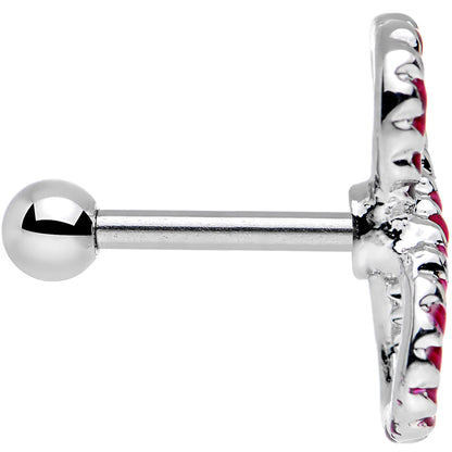 16G 1/4 Pink Gem Roped Infinity Cartilage Earring