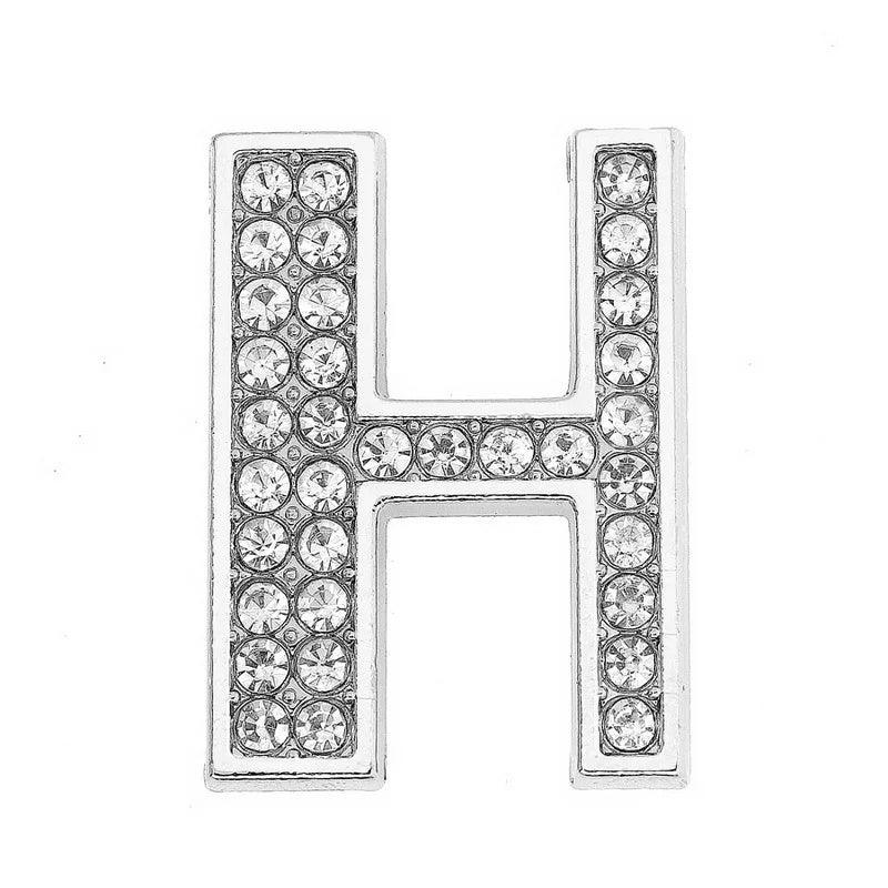 Chrome White Diamond Letters Pet Collar Beads