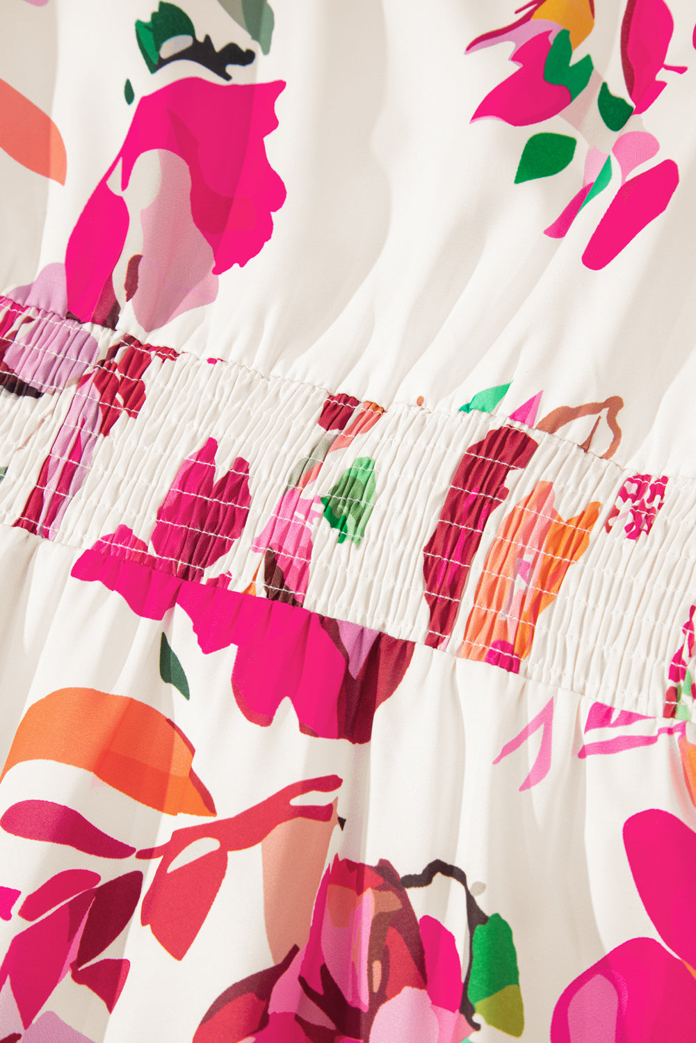 Plus Size Floral Ruffle Sleeve Midi Dress