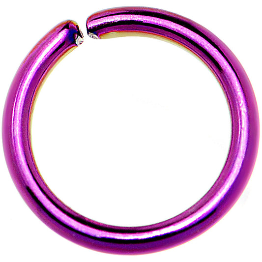 18G 1/4 Purple Anodized Annealed Steel Seamless Circular Ring