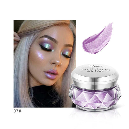 Mermaid Glow Highlighter Jelly Gel - Festival Body Glitter Makeup