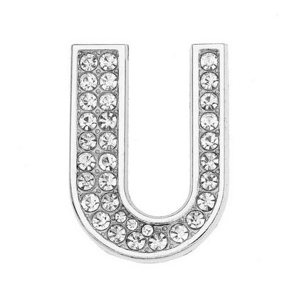 Chrome White Diamond Letters Pet Collar Beads