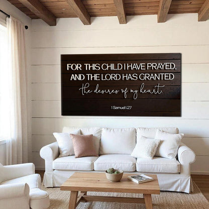 1 Samuel 1:27 - For This Child I Have Prayed Sign V