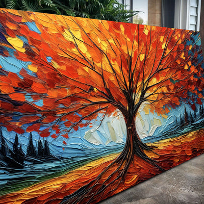 Autumn Fire Impasto Wall Art