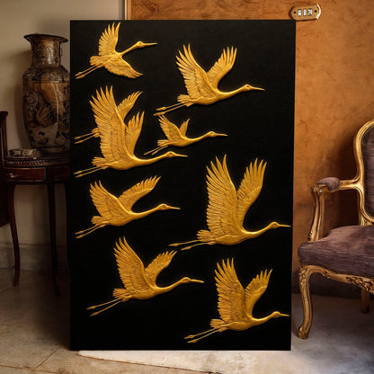 Abstract Sandhill Cranes Wall Art