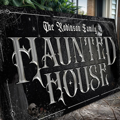 Personalized Haunted House Halloween Sign III