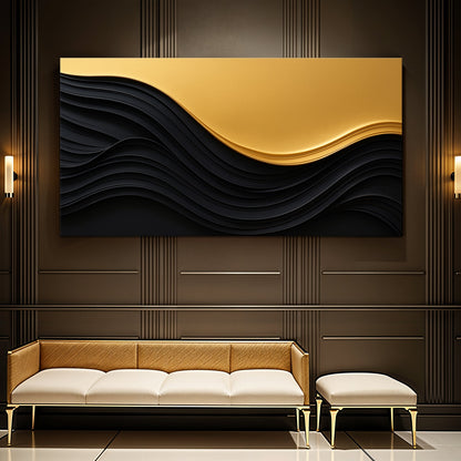 Black And Gold Minimalist Abstract VI