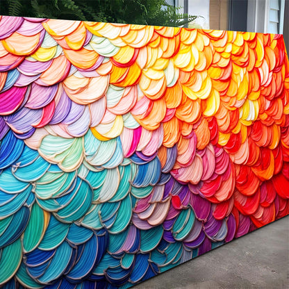 Fiery Dance Impasto Wall Art