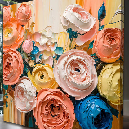 Blooming Bouquet Impasto Wall Art