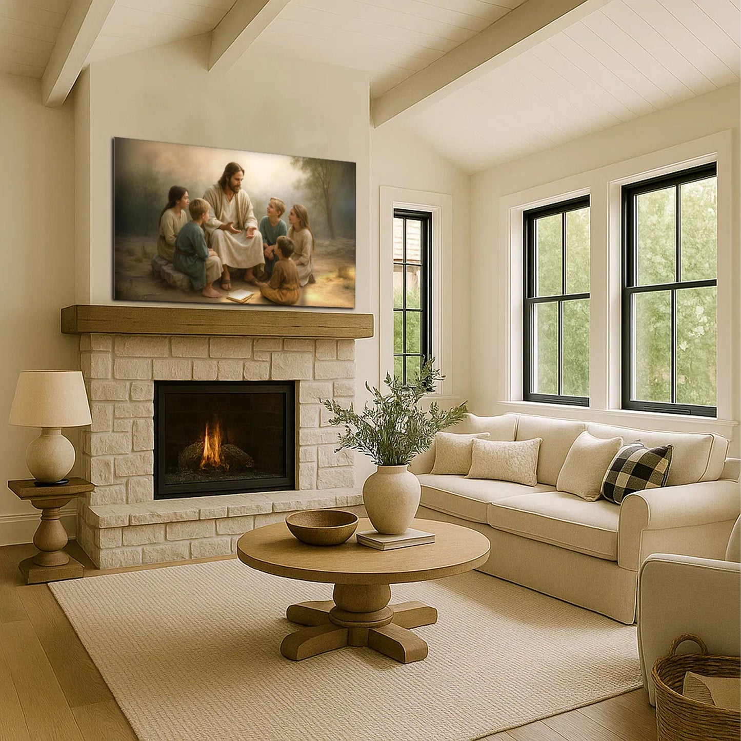 Jesus with Children Faith Wall Art III