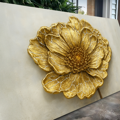 Golden Dandelion Minimalist Abstract Wall Art VI