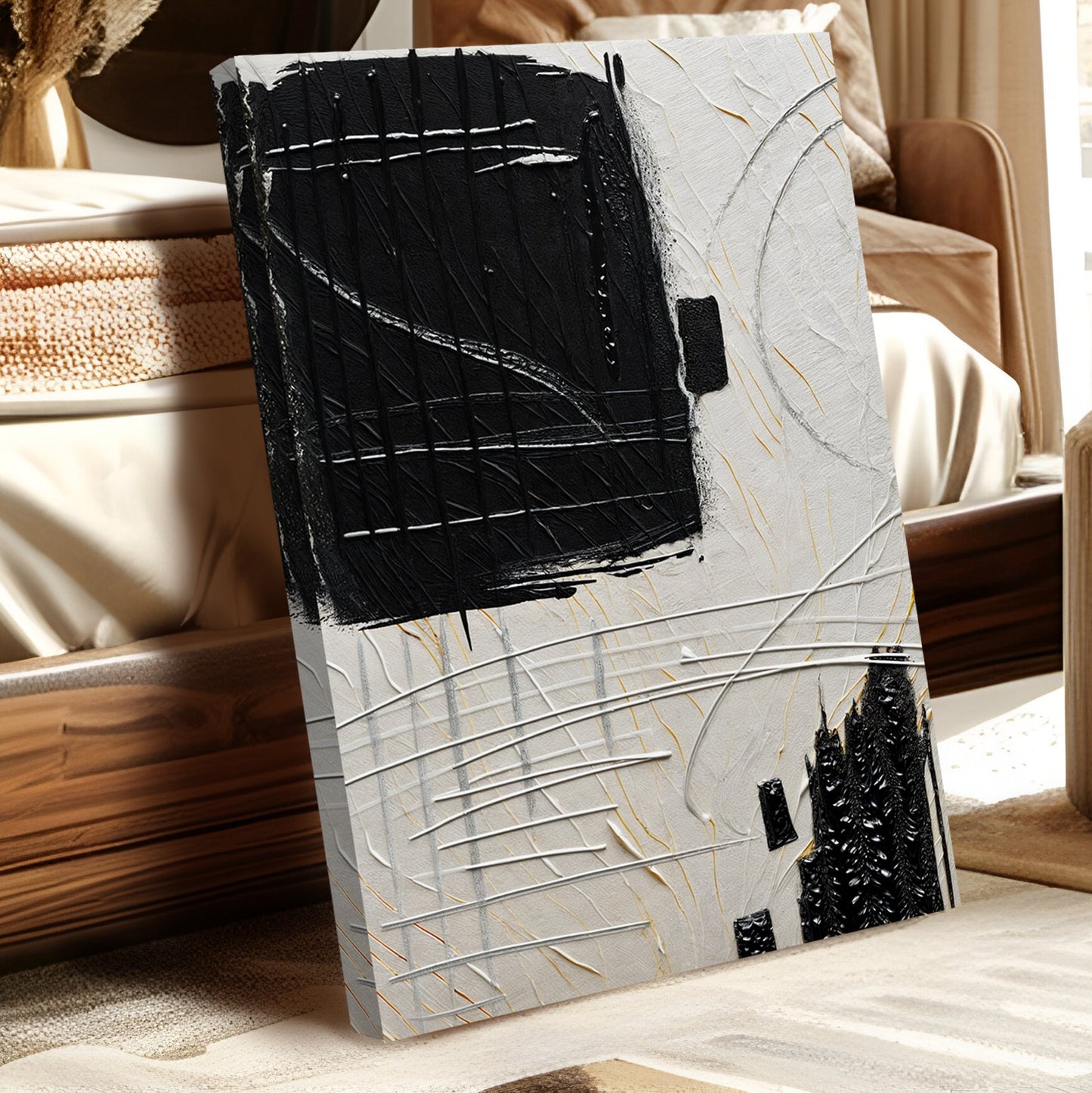 Black and Beige Wall Art