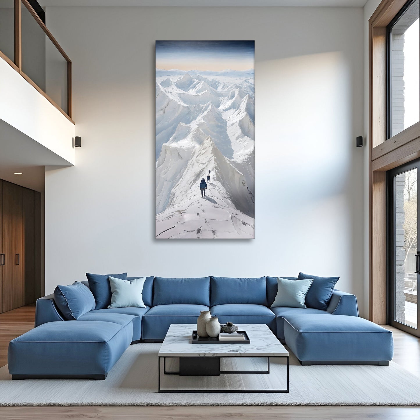 Snow Mountain Abstract Wall Art