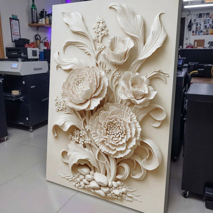 3D Minimalist Flower Wall Art