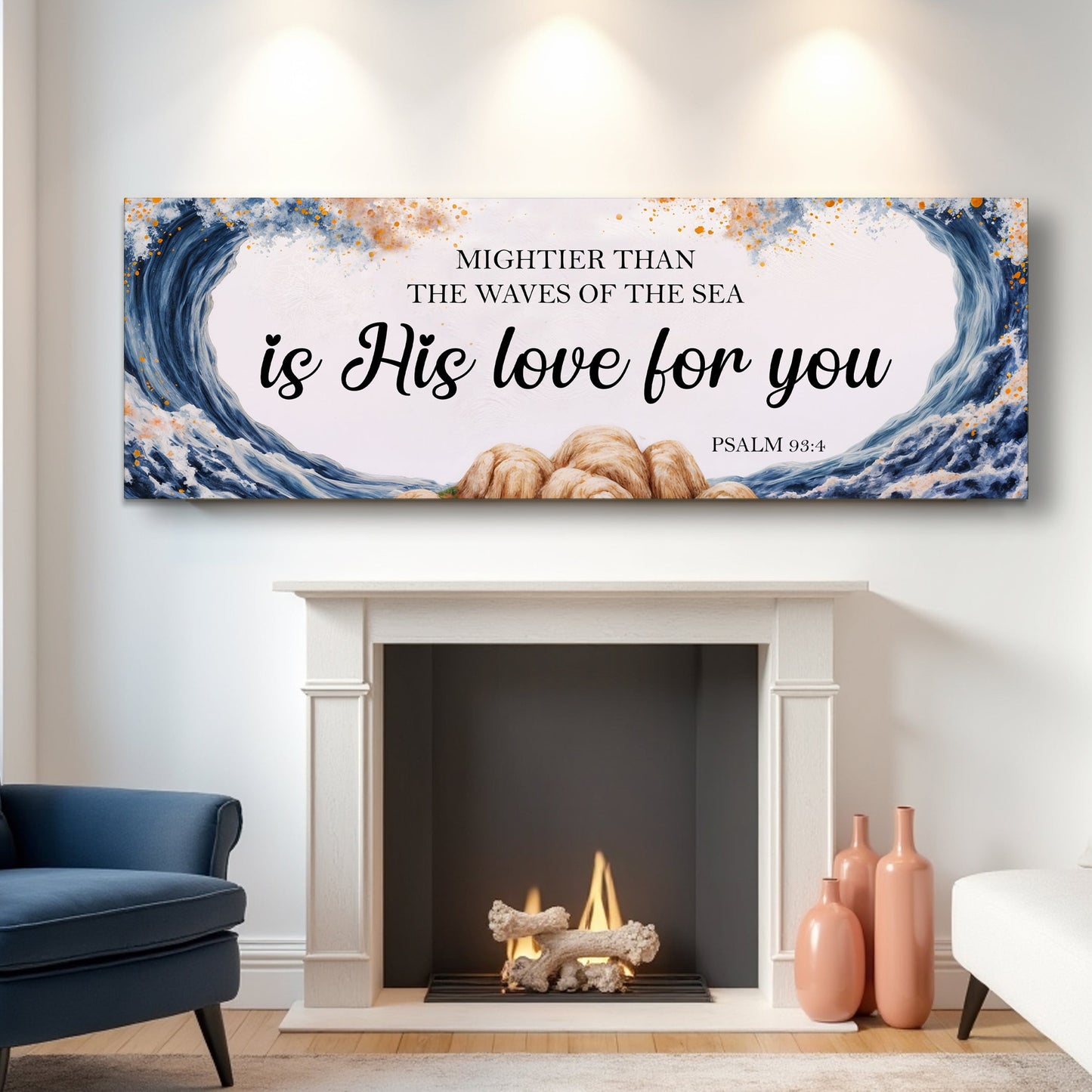 Mightier Than the Waves of the Sea Psalm 93:4 Faith Sign V