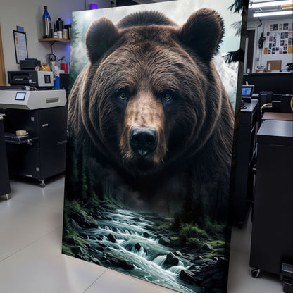 Grizzly Bear Double Exposure Wall Art