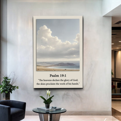 Psalm 19:1 - The Heavens Declare The Glory of God Faith Sign