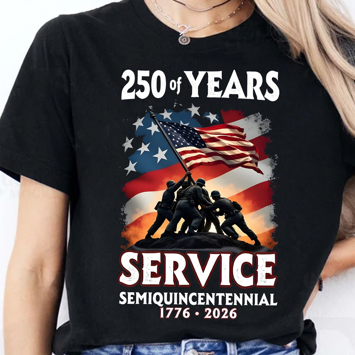 250 Years Of Service Semiquincentennial Shirt | Happy 250th Birthday USA | Patriotic 4th Of July Tee | America 250th Anniversary | Independence Day Shirt 682491