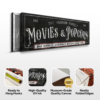Personalized Movies & Popcorn Sign II