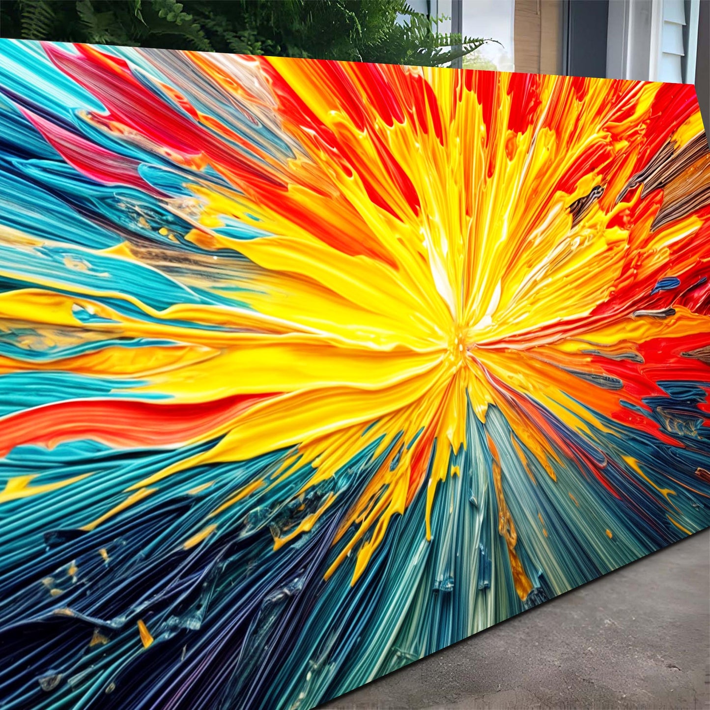 Solar Flare Impasto Wall Art