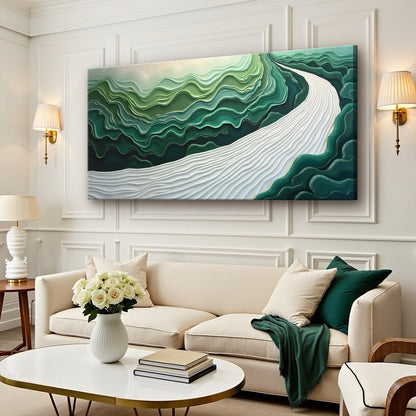 Green Rivers Abstract Wall Art III