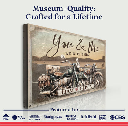 Motorcycle Themed We Got This Couple Sign