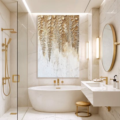 Golden Wisteria Wall Art