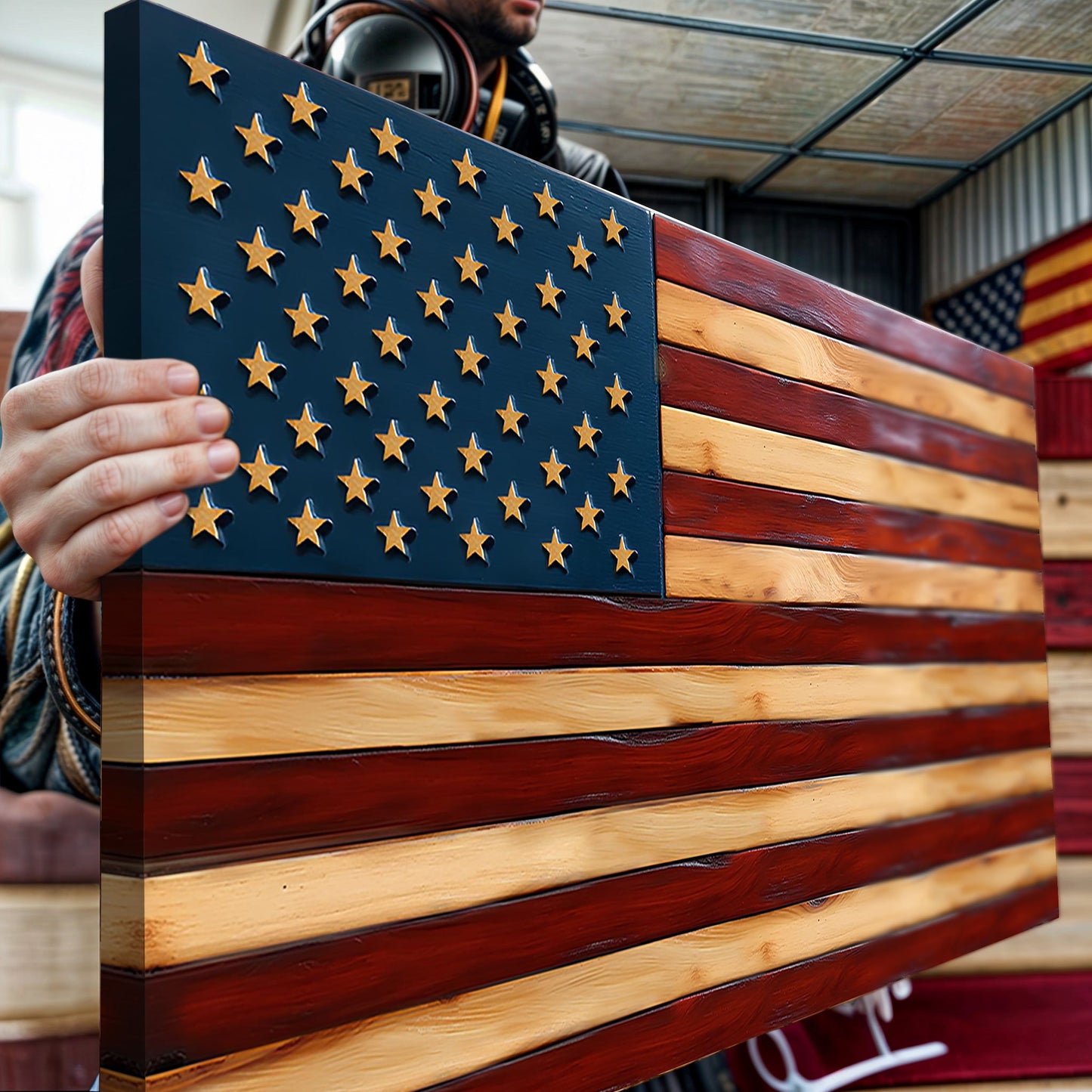 Old Glory American Flag Wall Art II