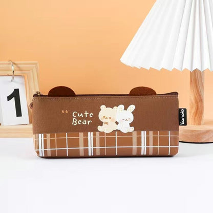 Student Stationery Canvas Zipper Storage Pen Bag