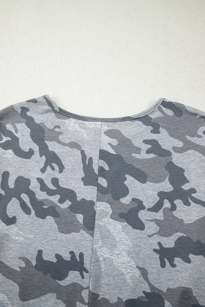 Camouflage Round Neck T-Shirt