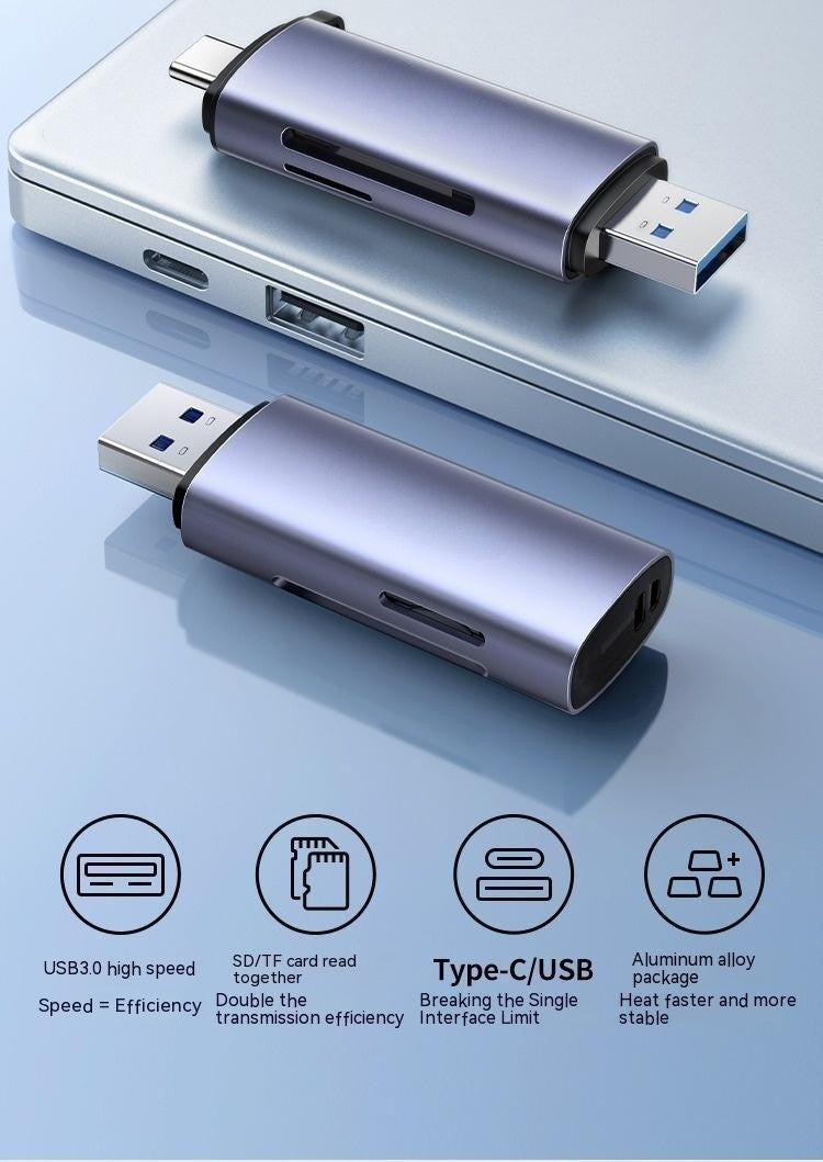 Multi-Function TF to Type-C Memory Card Reader